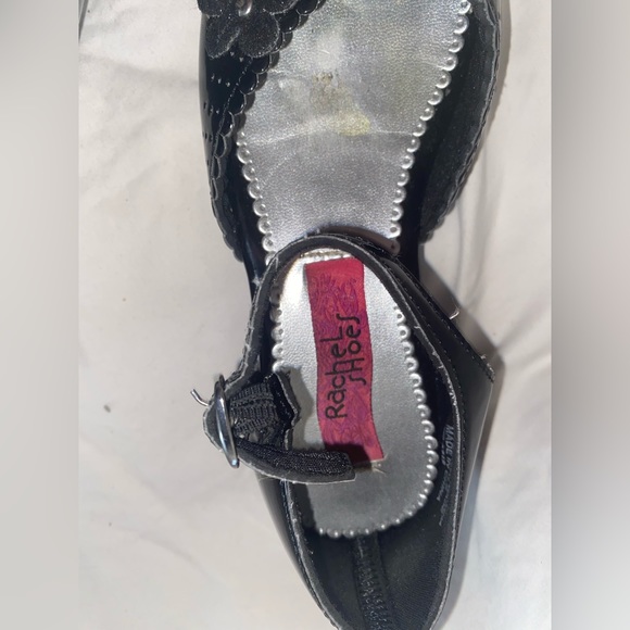 Shoes Black Patent Leather Rachel Buckle Sparkle Glitter Daisies Girls 1 - Picture 8 of 10